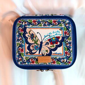 NWT🖤 BRIGHTON BUTTERFLY GARDEN TRAVEL JEWELRY CASE 🖤 Adorable!